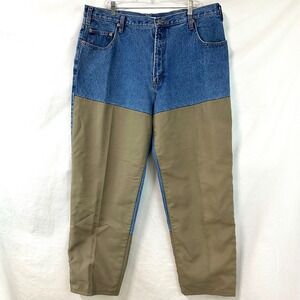 COLUMBIA SPORTSWEAR Blue Denim Brush Guard Reinforced Double Knee Jeans 42x32